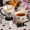Taza de Agua de Cerámica, Taza de Desayuno Doméstica de Lujo Ligero, Copa de Oficina, Nueva Taza de Café de Aspecto Elegante para Regalar