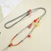 Nuevo Cordón para Colgante de Cinabrio Cordón Pequeño para Collar de Hada Zorro Thangka Cordón para Colgar en el Cuello Versátil Simple Estilo Étnico Estilo Nacional