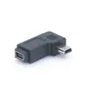 Adaptador macho-hembra Mini 5P conector de cable USB micro MINI revolution en forma de T codo lateral