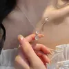 Estilo Suave Moda Corrente de Clavícula Dupla Borboleta Doce Leve Luxo Geométrico Colar de Acessório Versátil de Alta Qualidade Tendência