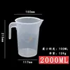 Copo medidor de plástico espessado com escala, transparente, 100ml, 500ml, 1000ml, 5000ml, ferramenta de cozinha para panificação