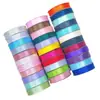 Cinta de lunares de 25 mm para envolver regalos, atar pasteles, materiales para accesorios de cabello DIY, poliéster, en stock, venta al por mayor, múltiples colores