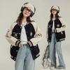 Traje de béisbol para niñas, primavera y otoño, nueva ropa popular en Internet para niños, ropa deportiva informal de otoño para niñas, abrigo grande de otoño para niños.