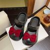 Lindos Zapatos de Agujeros con Lazo para Mujer, Sensación de Caca ins Verano Suela Gruesa Casual Mary Jane Playa Sandalias Baotou