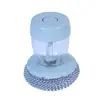 Escova de Lavar Louça com Dispenser Automático de Líquido, Escova de Limpeza de Panelas Tipo Pressão para Preguiçosos, Escova de Limpeza com Lã de Aço Específica para Cozinha