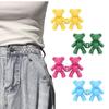 Fivela Afina Cintura Ursinho Artefato Afina Cintura Sem Prego Botão Removível Apertar Cintura de Calça Alterar Tamanho Item Decorativo Broche