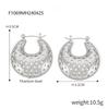 Pendientes de estilo coreano, sencillos, informales, con personalidad, que combinan con todo, de acero de titanio con textura hueca, chapados en oro, de estilo europeo y americano.