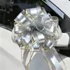 Decoração de Natal Transfronteiriça 6,4cm Tamanho Grande Flor Puxada à Mão Arranjo de Casamento Decoração de Carro de Casamento Bola de Flores Fita