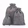 Directo de fábrica color original bolsa de lino con cordón bolsa con cordón bolsa para empaquetar granos de café bolsa tipo sobre transpirable etiqueta diy