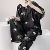 Nuevo Estilo Primavera y Verano 2026 Conjunto de Ropa para el Hogar de Manga Media, Pijama de Alta Gama, Pijama de Algodón y Seda para Mujer, Se Puede Usar Afuera