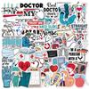 50 pegatinas con la temática "Amo al Doctor", grafiti, para portátil, refrigerador, teléfono móvil, taza de agua