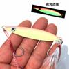 Señuelo de pesca con forma de pico y anzuelo de pluma, de movimiento lento, con placa de hierro y plomo, cebo falso para pesca de caballa, 20 g, 30 g, 40 g y 60 g