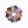 Europa e Estados Unidos novo moda broche de cristal pino feminino explosão moda cor pingente corsage acessórios atacado fábrica
