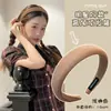 Diadema Trenzada Color Café Melard de Verano para Mujer, Elegante y de Gama Alta Accesorio para el Cabello, Versátil y Realza la Apariencia de la Línea del Cabello, Pinza Negra para el Cabello