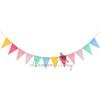 6 Cores 12 Peças Bandeira Triangular Colorida de Cânhamo Artificial Decoração de Festa de Casamento Bandeira Colorida em Branco DIY para Puxar