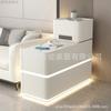 Mesa Auxiliar para Sofá Luz de Lujo Gama Alta Sala de Estar Lateral Multifuncional Mesa de Café Pequeña Moderna Simple Gabinete Lateral Gabinete de Almacenamiento