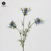 Flor artificial pastoral directa de fábrica, flor de seda, pequeña margarita, semilla negra, hierba, decoración para boda, hogar, tipo de línea, flor falsa