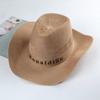 Chapéu masculino de verão com proteção solar chapéu de sol chapéu de cowboy ocidental chapéu de palha de fazendeiro chapéu de pescador de praia chapéu legal atacado