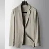Traje Casual para Hombre para Primavera y Otoño, Chaqueta Casual de un Solo Botón 100% Algodón para Jóvenes Empresarios, Aspecto de Alta Gama, Abrigo Delgado de una Sola Capa