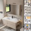 Lavabo Cerámico Todo en Uno de Lujo Ligero con Esquinas Redondeadas Combinación de Mueble de Baño Lavabo Lavabo Lavabo Mueble de Lavado