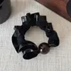 Estilo Francés de Alta Gama Borde de Piel Suave Encaje de Moda Anillo de Intestino Pequeño Moño Bajo Elegante Goma para el Cabello