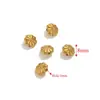 Cuentas Perforadas de Acero Inoxidable Separadores de Flor de Lavanda Colgante Dorado Collar Joyería DIY