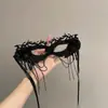 Máscara de Flor Negra de Halloween Fiesta de Máscaras Misteriosa Máscara de Media Cara Máscara para Ojos Maquillaje Máscara Nocturna