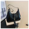 Bolso Simple de Moda con Patrón de Cocodrilo para Mujer 2024 Primavera y Verano Nuevo Estilo Coreano Bolso de Hombro de Alta Gama Bolso Sobaco de Cuero Aceitado
