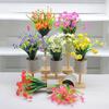 Amazon Plantas Artificiales Planta Verde Falsa Combinación en Maceta Adornos de Flores Falsas de Escritorio Flores Bonsái Pequeñas Flores de Hierba de Primavera para Exterior