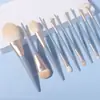 E-commerce Transfronteiriço Conjunto de Pincéis de Maquiagem Azul Ponte com 10 Peças, Cangzhou Pincel Macio para Pó Solto e Sombra Ferramentas de Beleza, Produto Transfronteiriço Mais Vendido