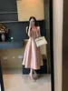 Vestido francés personalizado al por mayor para mujer, estilo socialité rica de alta gama, vestido rosa de princesa con diseño entallado a la cintura, vestido de cumpleaños