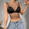 AYJ Amazon Cross-Border Roupa Sexy para Boate Feminina Rede Europeia e Americana Vazada Strass Regata Malha Brilhante Strass Camisola
