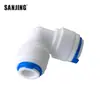 Conector de cotovelo de topo de 3 tubos para purificador de água, conector de canto em L, conector de engate rápido, plástico POM 6060 de grau alimentício