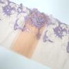 Nuevo en stock, bordado de lirio morado, encaje de malla, bordado, ropa interior, sujetador, falda, accesorios de encaje, ancho de tela