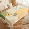 Toalha de Mesa Morandi Impermeável e à Prova de Óleo, Não Lavável, Luxo Leve, Sensação de Alta Qualidade, Resistente a Arranhões, Resistente ao Calor, Novo Modelo 2025
