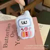 Chaveiro Fofo de Pelúcia Celular Antigo Cachorro de Linha Pingente Charme para Bolsa de Estudante Acessório de Presente Chaveiro
