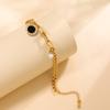 Pulsera Europea y Americana de nuevo estilo de lujo ligero de alta gama con hebilla de anillo de acero de titanio para la boca, color ins que no destiñe, personalidad, en stock al por mayor