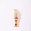 Colgante Versátil de Joyería con Accesorios de Esmalte Colorido Tachonado de Diamantes Chapado en Cobre Dorado Transfronterizo Europeo y Americano de Lujo Ligero de Gama Alta para Mujeres DIY