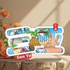 Adesivos de geladeira Sanya, adesivos magnéticos de madeira para presente cênico, adesivos de geladeira personalizados, lembranças criativas de turismo de Hainan, atacado