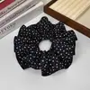 Estilo Coreano Elegante Anillo para el Cabello de Intestino Grande Cuerda para el Cabello de Mujer Floral Grande 2025 Nuevo Estilo Tocado