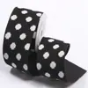 Cinta de sarga impresa con puntos de ola inglesa de flores de un solo lado para lazos de bricolaje, accesorios para el cabello, puntera de cordón de zapato, decoración de sombrero