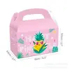 DD036 Amazon piña Flamenco hermosa fiesta de cumpleaños regalo bolsa de cuero de vaca para dulces caja de regalo portátil