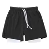 Shorts Esportivos Americanos Personalizados para Homens, Comércio Exterior Transfronteiriço, Treinamento de Basquete, Justos ao Corpo, Respiráveis, Secagem Rápida, Shorts Fitness Dois em Um