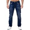 Amazon Comercio Exterior Nuevos Jeans de Doble Línea para Hombre Transfronterizos Casuales Europeos y Americanos Pantalones de Mezclilla para Hombre