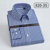 Camisa Social Masculina de Manga Longa 100% Algodão Dp Pronta para Usar Resistente a Amassados com Listras de Algodão
