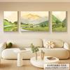 Pintura Decorativa para Sala de Estar Moderna Minimalista Planta Verde Parede de Fundo do Sofá Pintura de Parede Triptych Fresco Pequeno Escandinavo Mural de Alto Padrão