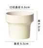 Maceta de Cerámica Escandinava Ins Estilo Crema Maceta Simple de Alta Gama para Suculentas y Cactus Maceta Fresca para Plantas Verdes de Interior