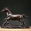 Adornos de Caballo Tallados en Palo de Rosa, Tallas de Madera Maciza para Manualidades de Sala de Estar en Casa, Decoraciones de Caballos de Madera para Escritorios de Oficina, Regalos de Inauguración