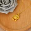 Ping An Lock Fugui Pingente Boutique Bell Colar Pingente Estilo Retro Jóias Galvanoplastia Areia Ouro Oco Liga de Cobre