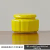 Pequeño recipiente de cerámica para té, bálsamo, polvo medicinal, frasco sellado esmaltado de color para pastillas, mini frasco de porcelana portátil, se puede imprimir con logo